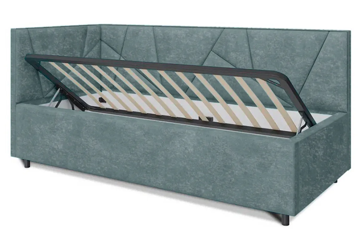 Кровать Рица с ПМ 90х200 (Небби 26 / Левый угол) 5 кат. - купить в Озерце