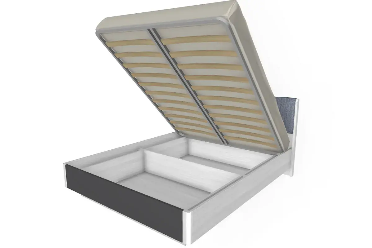 Кровать КР-4013-СЯ-АМ-В (Снежный Ясень/Антрацит Матовый) - купить в Озерце