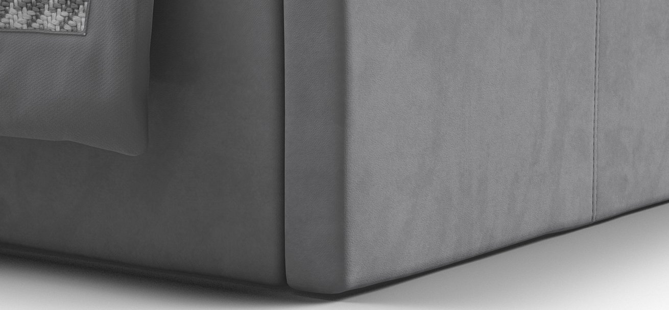 Кровать Белла 140*200 велюр Monolit сталь - купить в Озерце