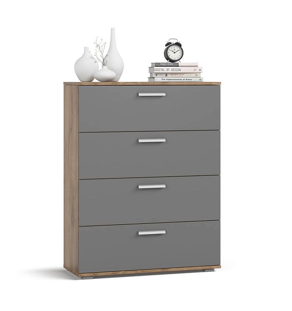 Комод LUX Серый графит, Крафт табачный — Мебель-центр Озерцо