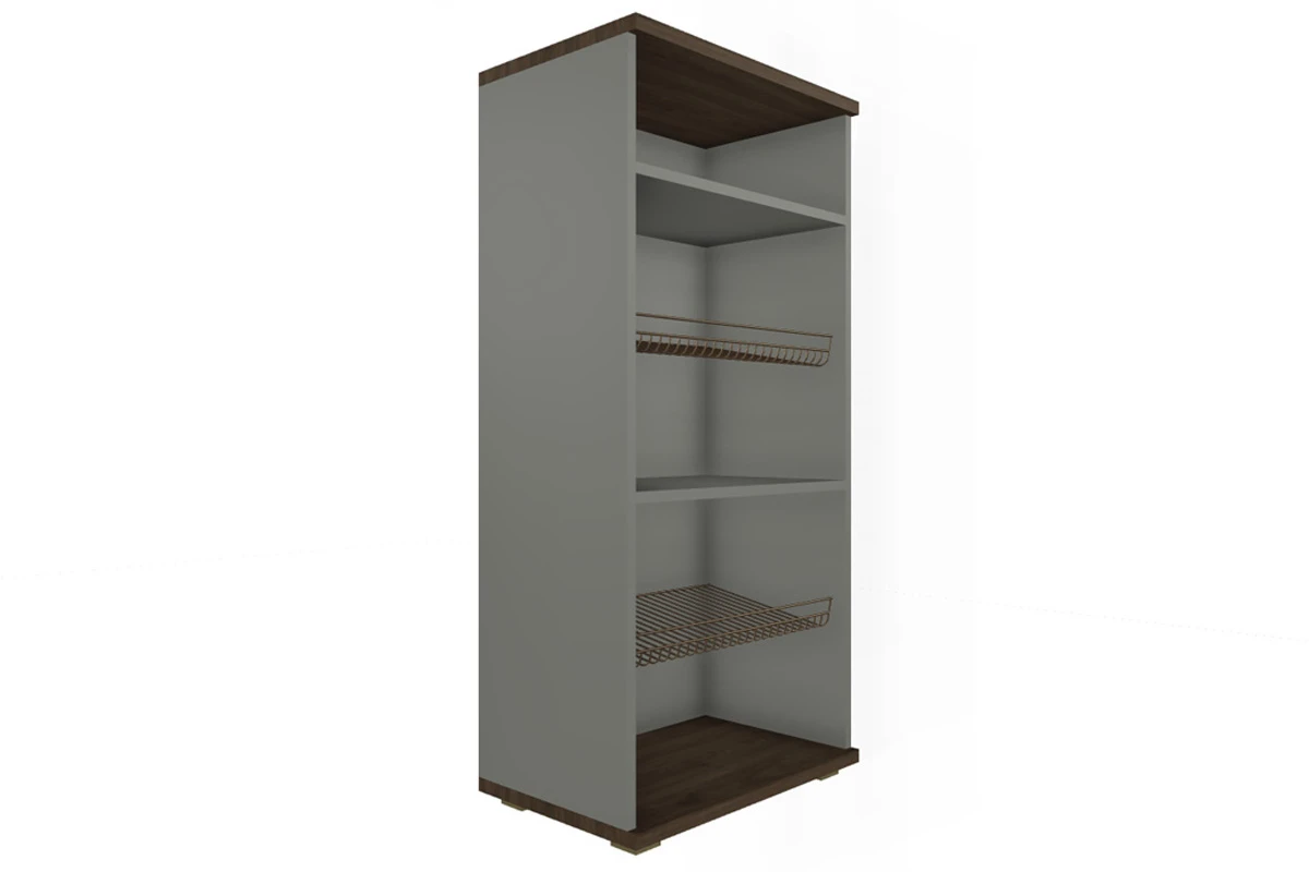 Готовый комплект для прихожей Карина ПК-1002-ГТ-СО (Гикори Джексон Темный/Серый Оникс) — Мебель-центр Озерцо