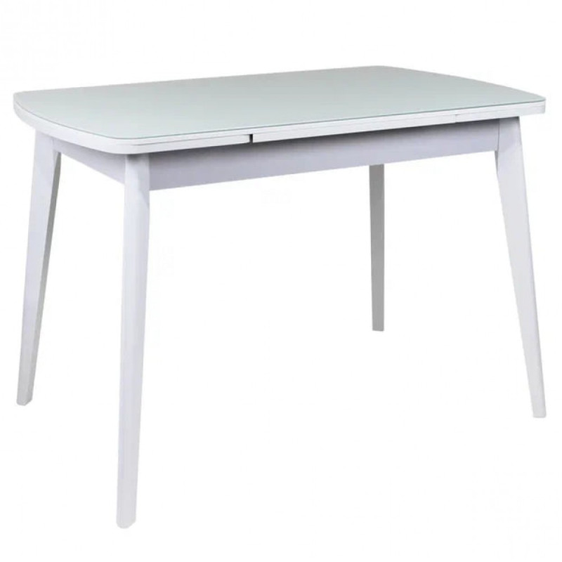 Стол СИЭТЛ 60х90 стекло белое/белое подстолье ТИП-НД - купить в Озерце