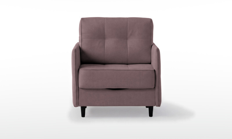 Кресло -кровать Amani Pro, ткань Casanova Lilac (подлокотник: 5 см) — купить в Озерце