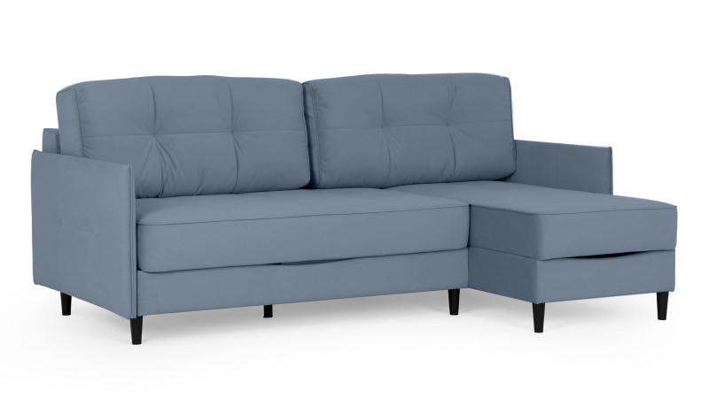 Диван Amani Pro угловой с узкими подлокотниками, ножки: пластик, Тк. Casanova Ice 156x217 — купить в Озерце