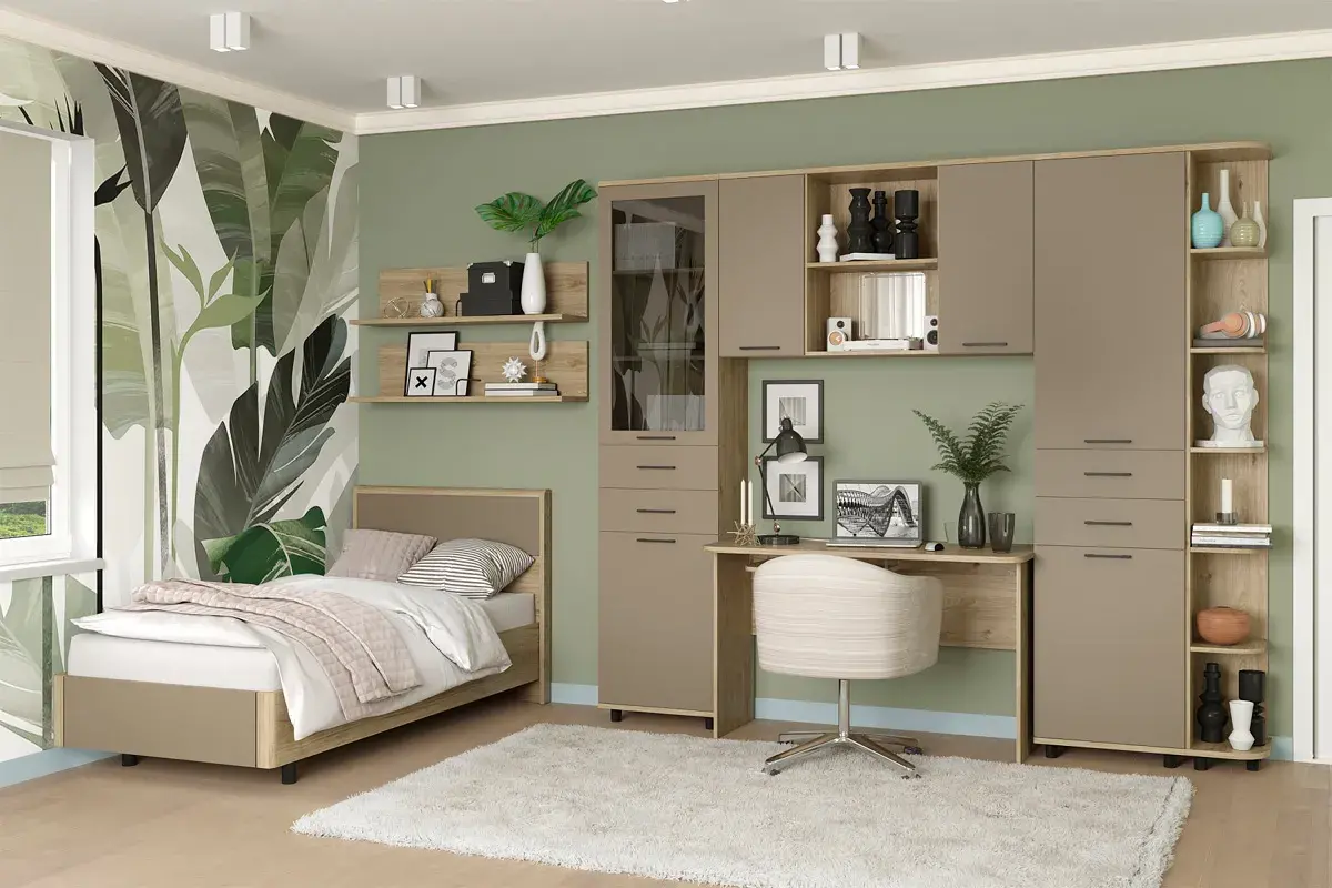 Шкаф многоцелевой ШК-5045-ГС-ЛМ (Гикори Джексон Светлый/Латте Матовый) в мебель-центре Озерцо