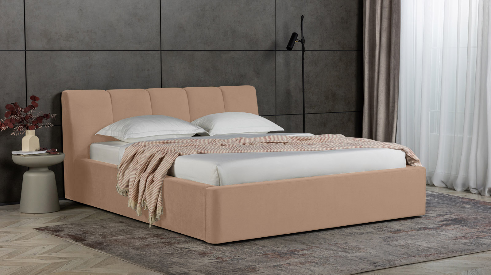 Кровать Niks Тк. Casanova Casanova Stone 160x200 - купить в Озерце