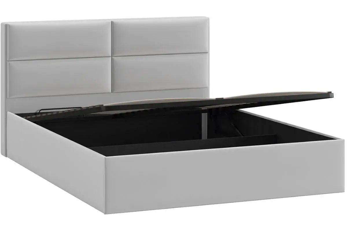 Кровать универсальная Глосс Тип 1 160х200 с ПМ и заглушиной (Велюр/Confetti Silver) - купить в Озерце