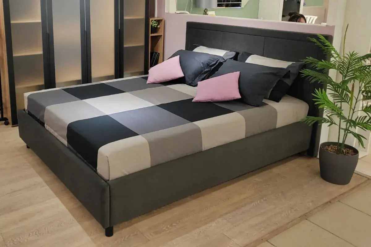 Кровать Квадро-3 с ПМ 160х200 (Teddy 20) 5 кат. - купить в Озерце