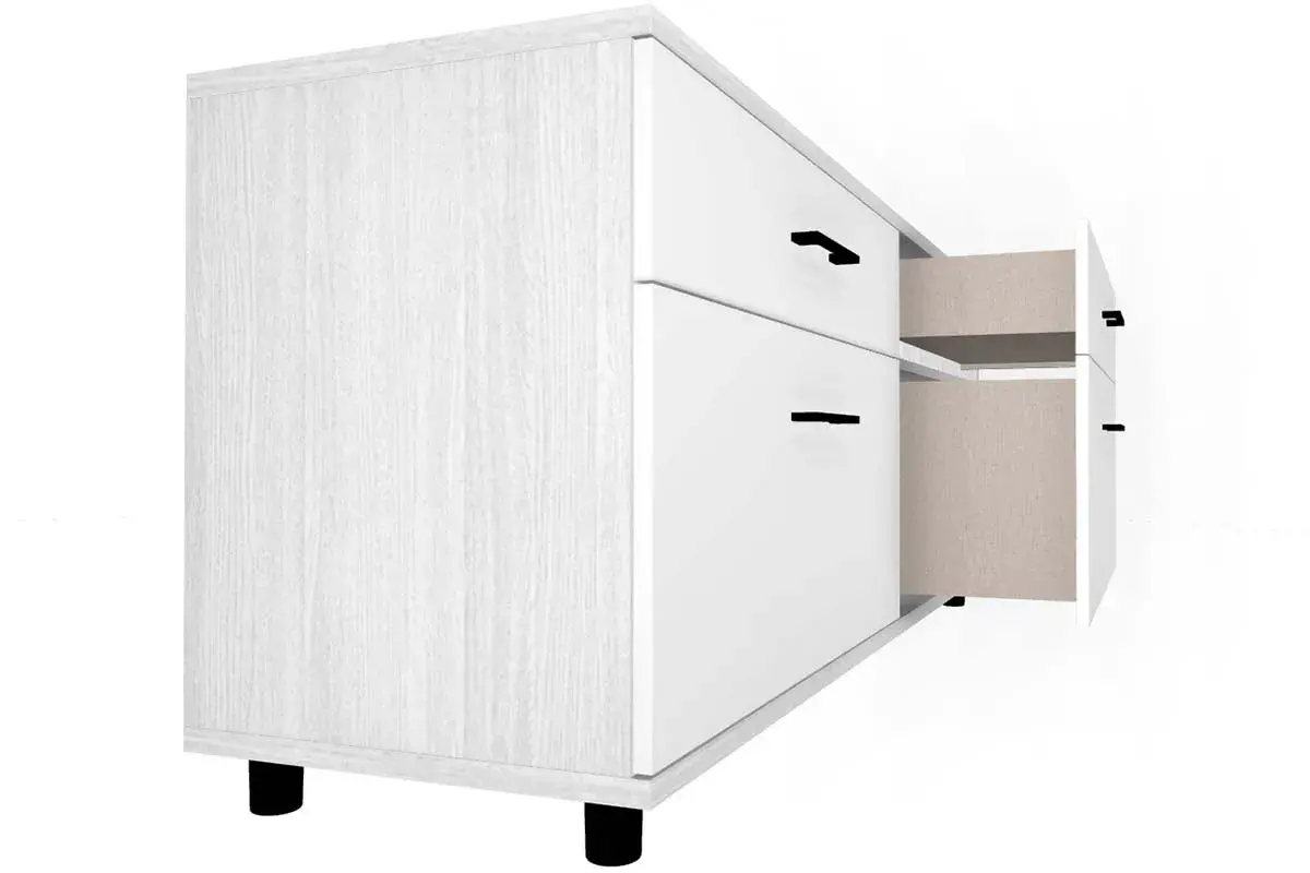 Тумба ТБ-5029-СЯ-БГ (Снежный Ясень/Белый Бриллиант глянцевый) — Мебель-центр Озерцо