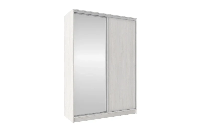 Шкаф-купе 1600 Домашний Зеркало/ЛДСП (Ясень Анкор Светлый) в мебель-центре Озерцо