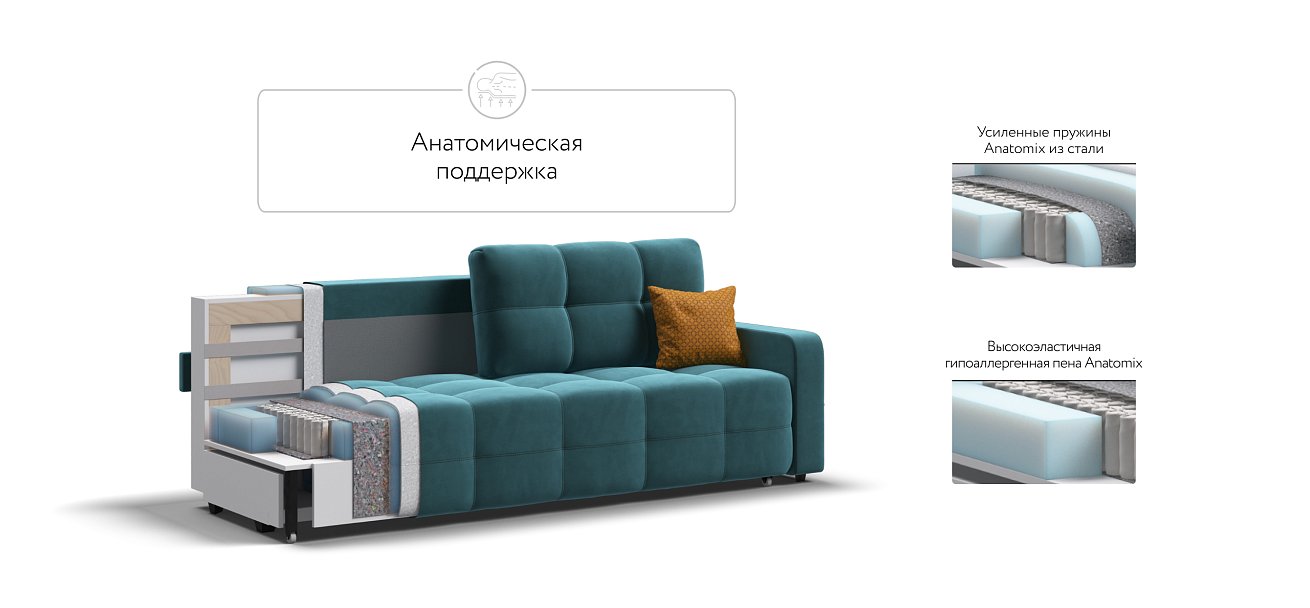 Диван Денди велюр Monolit зеленый — купить в Озерце