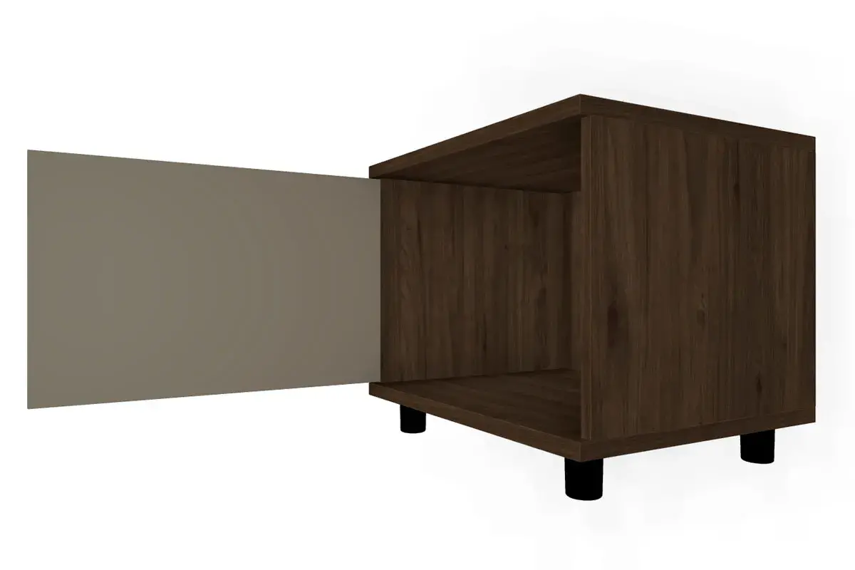 Тумба ТБ-5036-ГТ-ЛМ (Гикори Джексон Темный/Латте Матовый) — Мебель-центр Озерцо