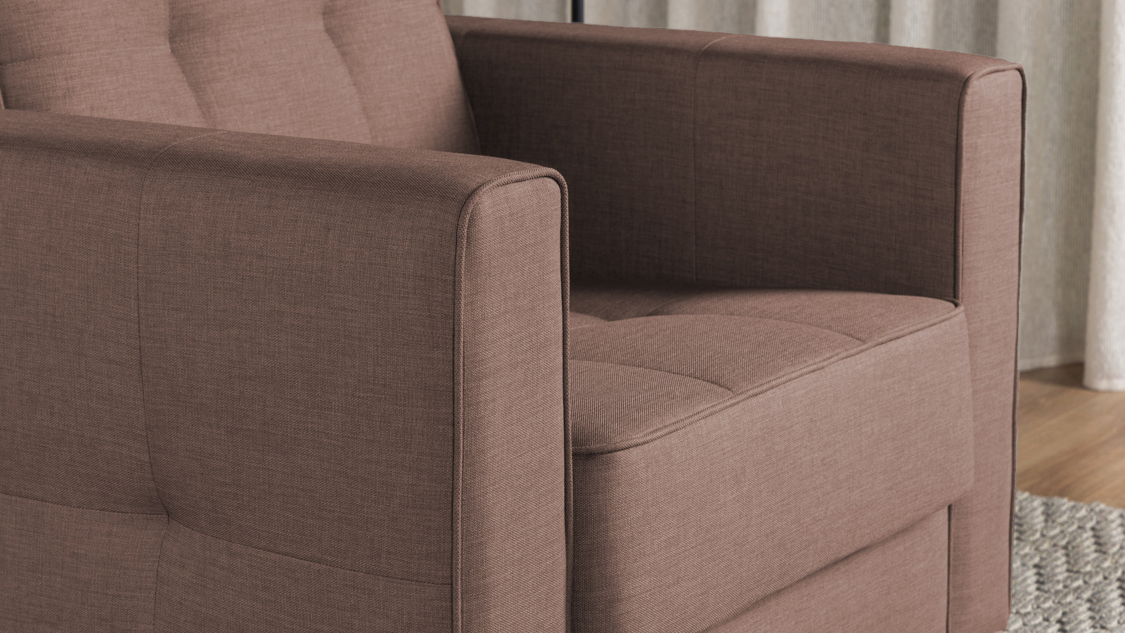 Кресло Amani Pro, Тк. Lidot lilac (подлокотник: 15 см) 89x93.5 — купить в Озерце