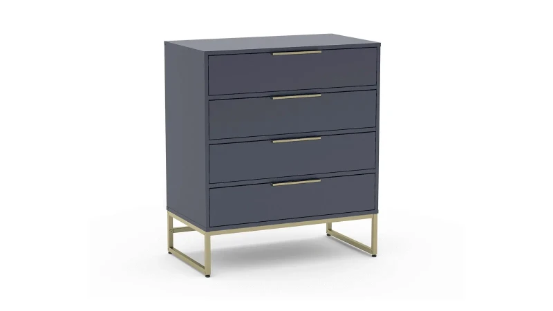 Комод 4 ящика Amur, цвет Черный Графит 54x80 — купить в Озерце