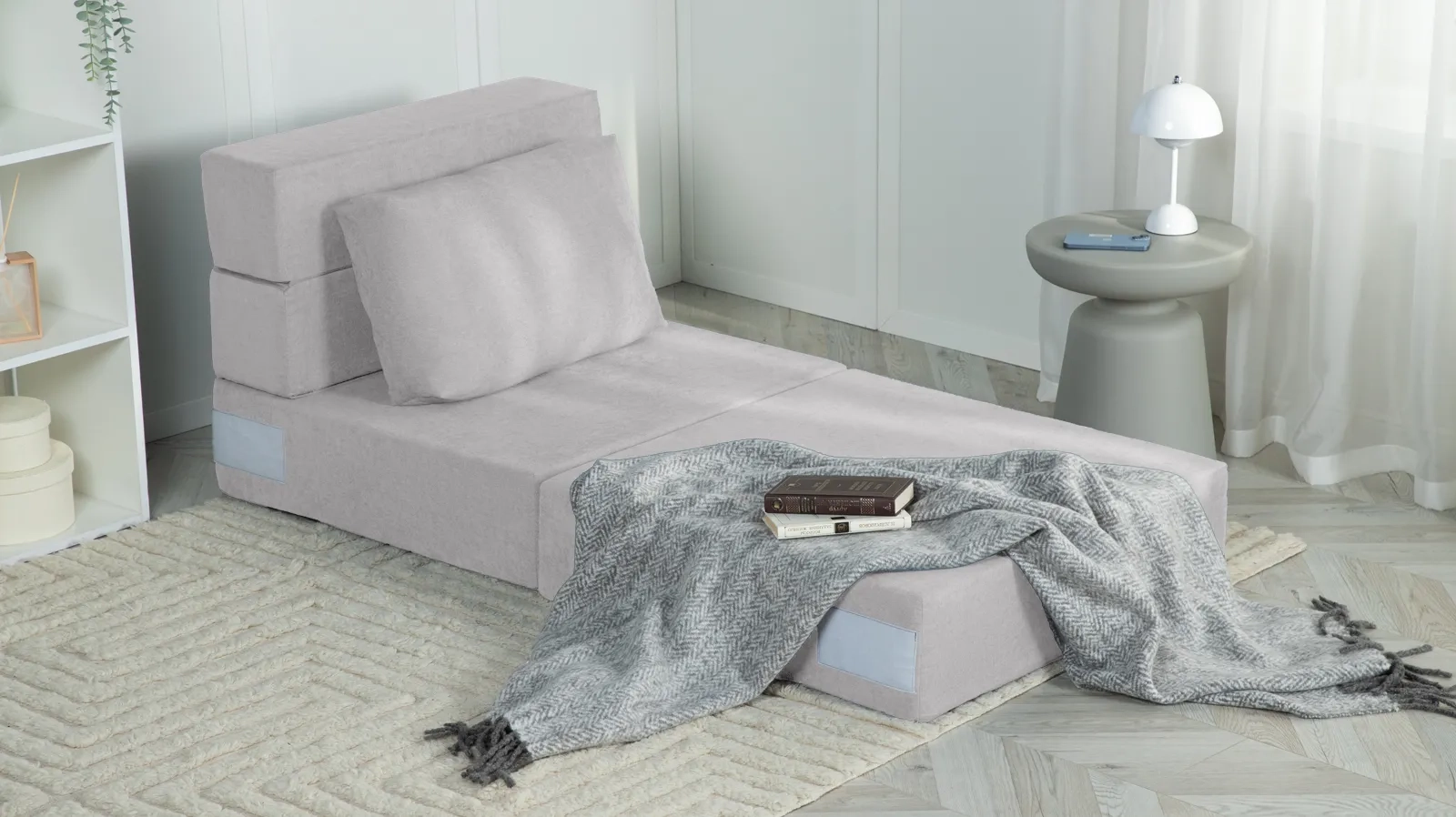 Кресло -матрас Folly ткань Prime Grey 80x80 — купить в Озерце