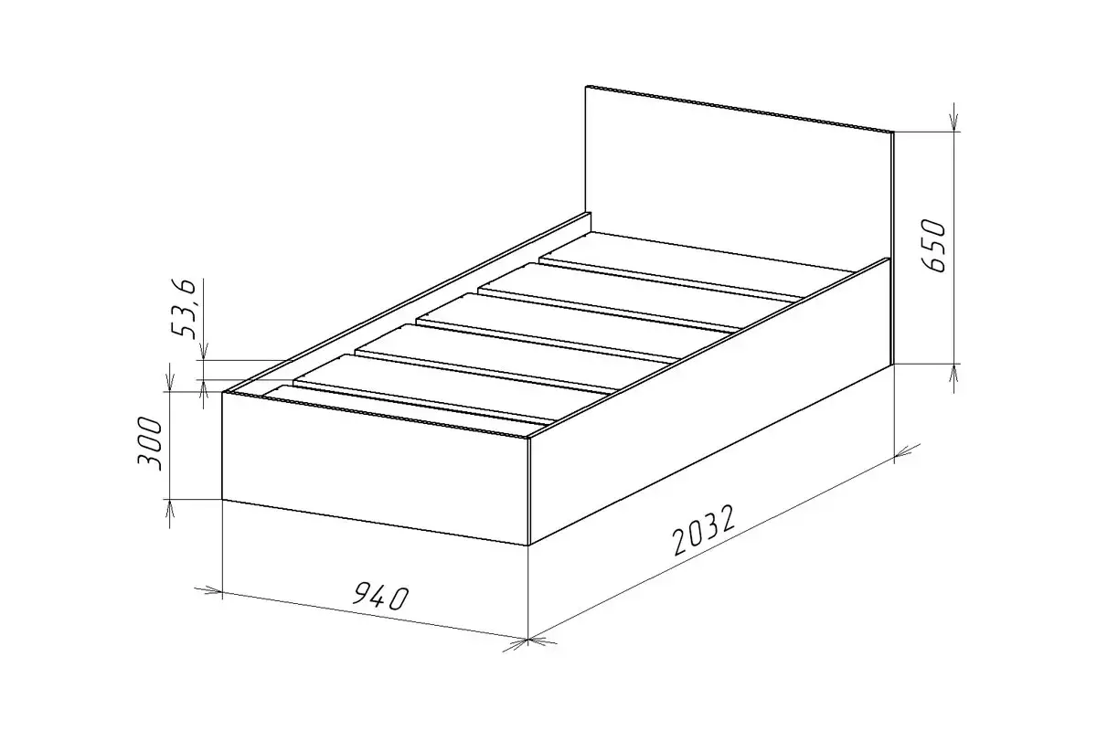 Кровать Ницца-13 90х200 (Белый) - купить в Озерце