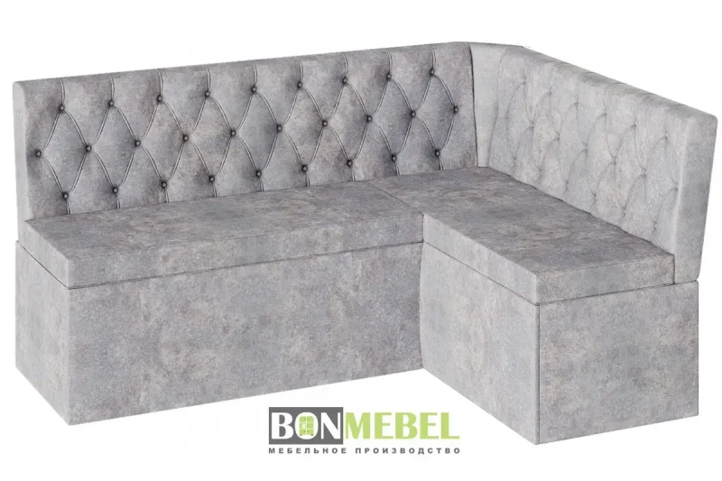 Скамья угловая Венеция (Ткань Серая) - купить в Озерце