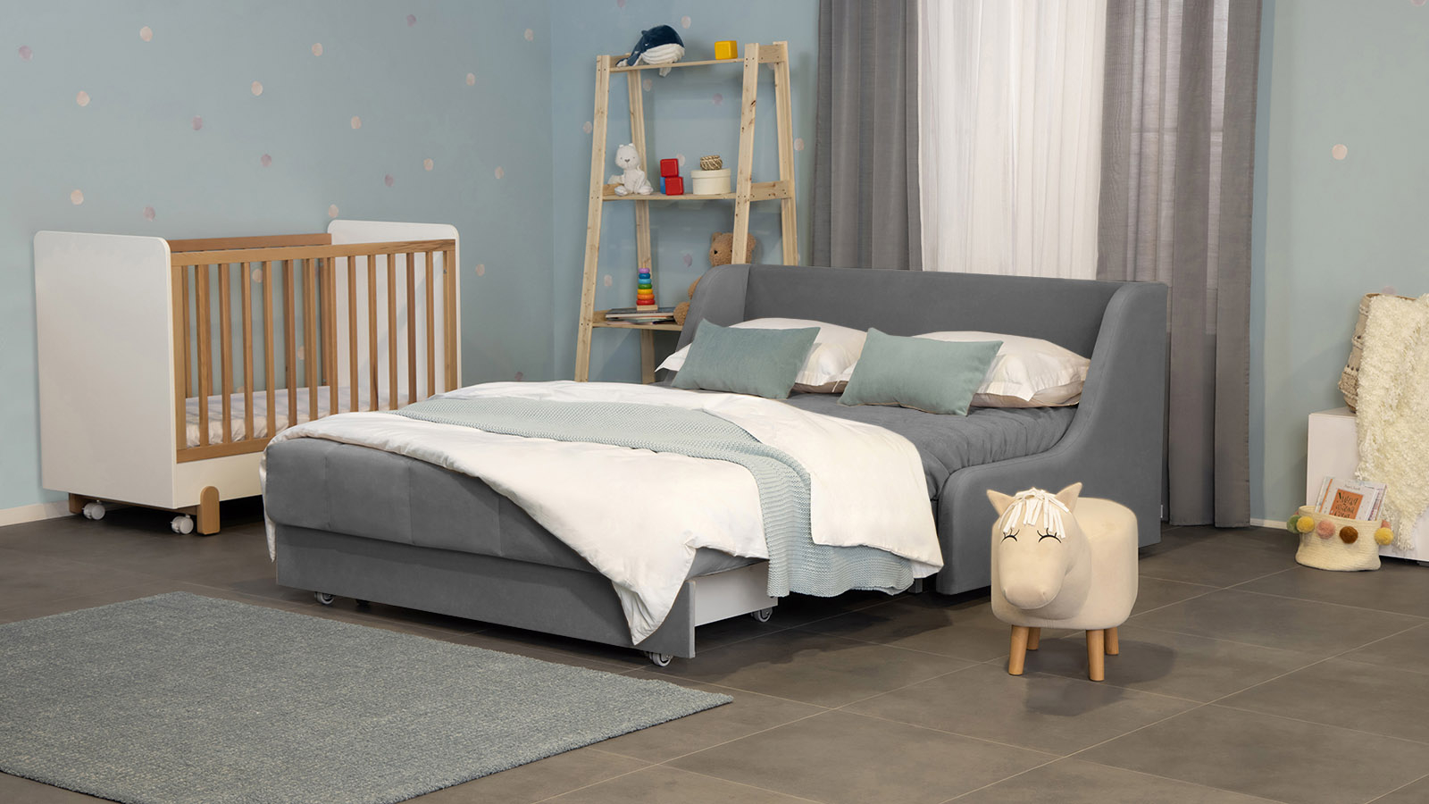 Диван PERSEY Nova Sky velvet 16 с коробом для белья 120 115x143 — купить в Озерце