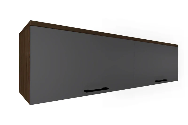 Антресоль АН-5043-ГТ-АМ (Гикори Джексон Темный/Антрацит Матовый) в мебель-центре Озерцо