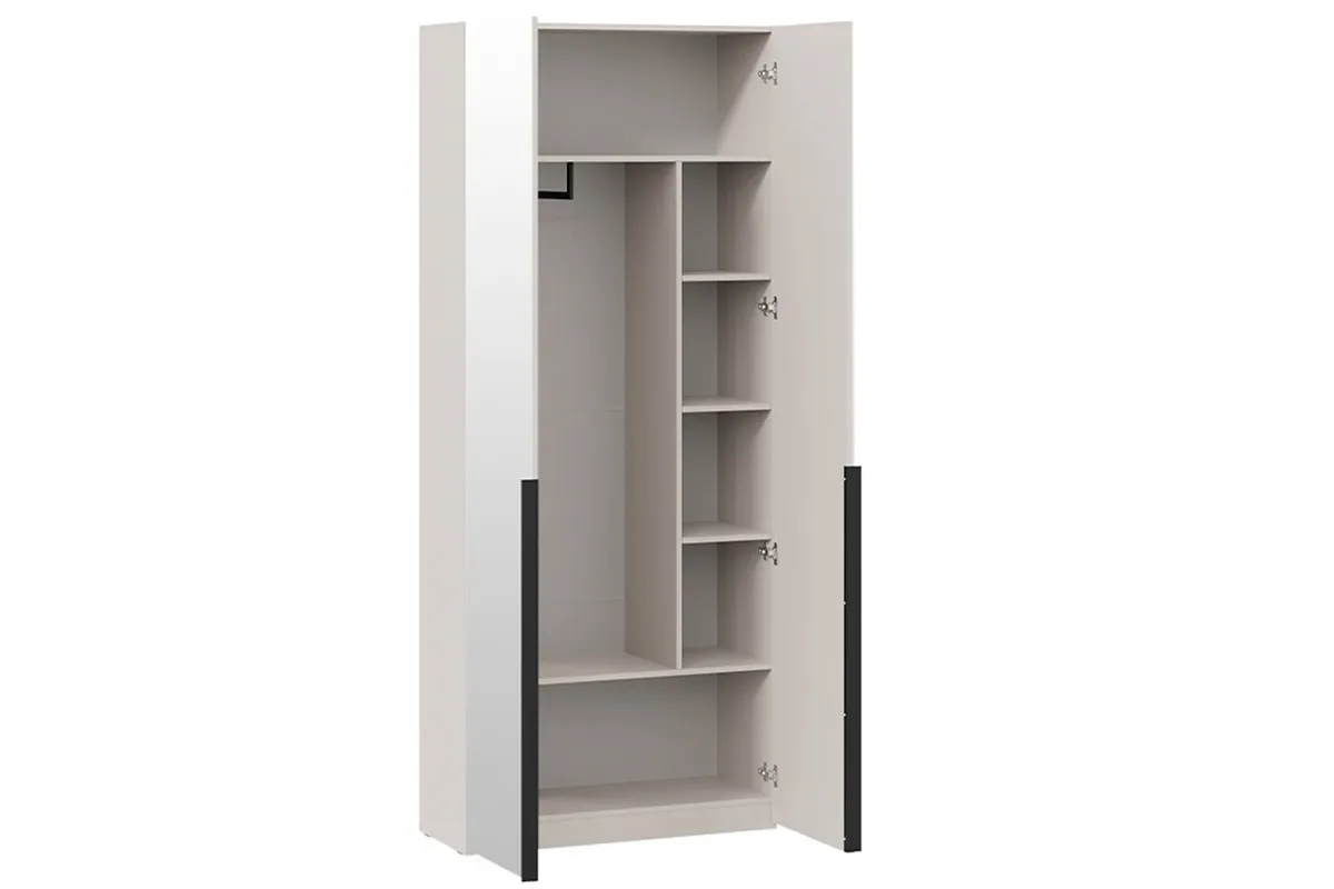 Шкаф для одежды Порто СМ-393.07.224 (366) с 2 зеркальными дверями (Кашемир матовый / Кашемир матовый) в мебель-центре Озерцо