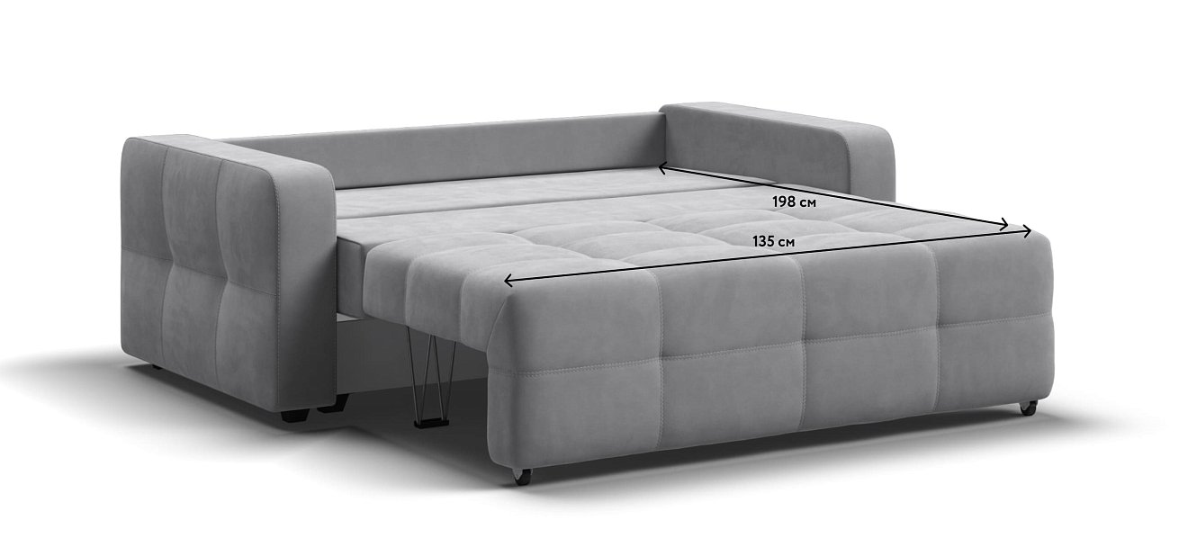 Денди двухместный диван Велюр Монолит сталь — купить в Озерце