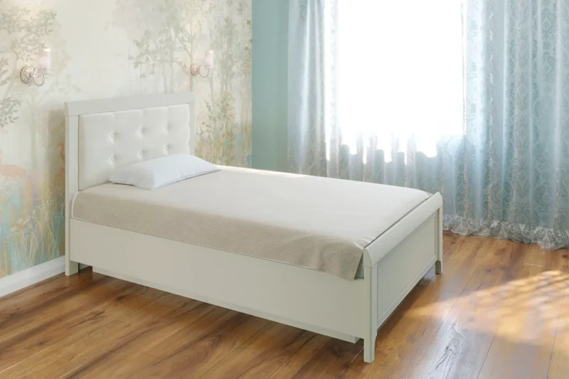 Кровать КР-1031-СК-В 120х200 (Серый Кашемир/Велюр) - купить в Озерце