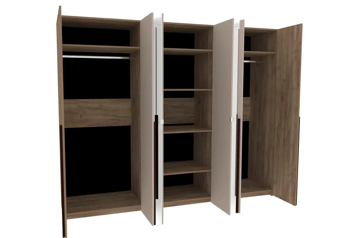 Шкаф для одежды и белья Кара 7 (Дуб Табачный Craft) в мебель-центре Озерцо
