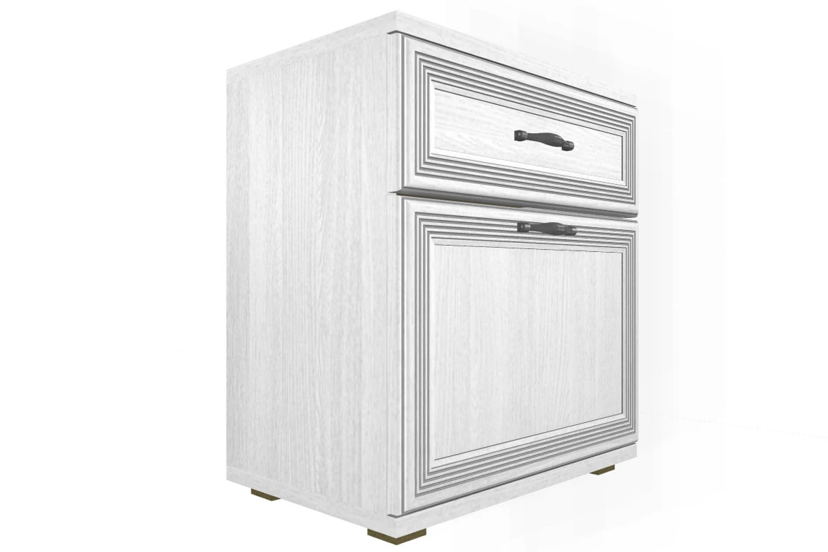 Готовый комплект для спальни СК-1006-СЯ-В (Снежный Ясень/Велюр) - купить в Озерце