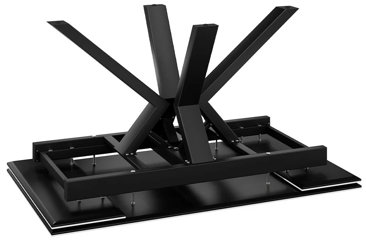 Стол обеденный Дерби Тип 1 (Черный муар/Керамика матовая белый мрамор) - купить в Озерце