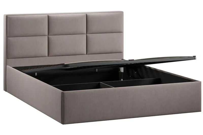 Кровать Стелла Тип 1 с ПМ и заглушиной 160х200 (Велюр/Мокко темный) - купить в Озерце