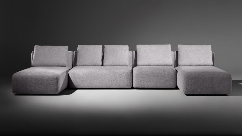 Диван модульный Molto, 4 секционный, 170+125+85+170+85+125+85+85, ткань Soul 995 57 — купить в Озерце