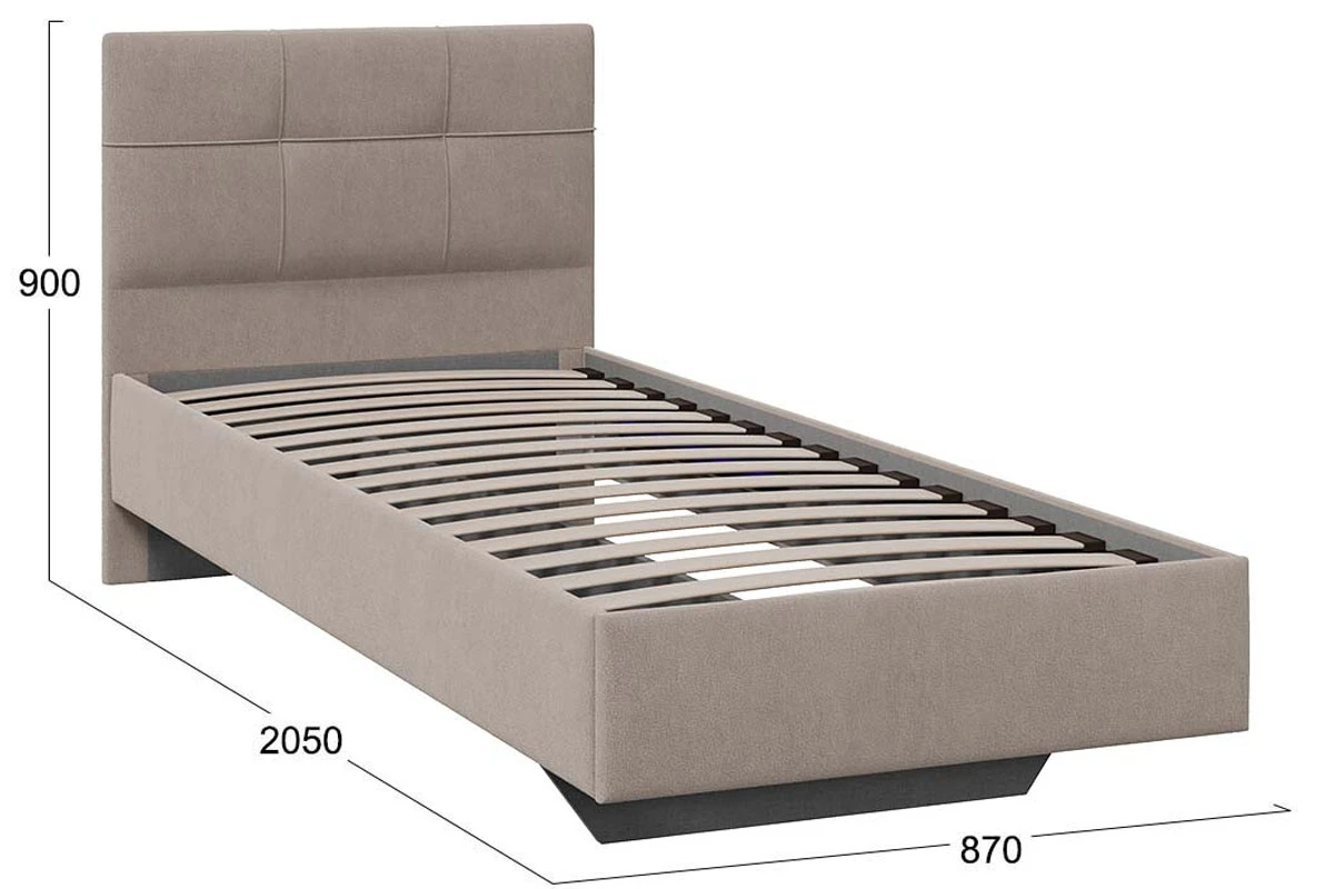 Кровать Элис с мягкой обивкой Тип 1 80х200 (Велюр/Ultra cashmere) - купить в Озерце