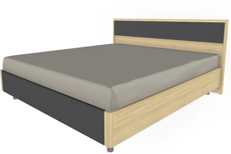 Кровать КР-5004-АС-АМ (Ясень Асахи/Антрацит Матовый) - купить в Озерце