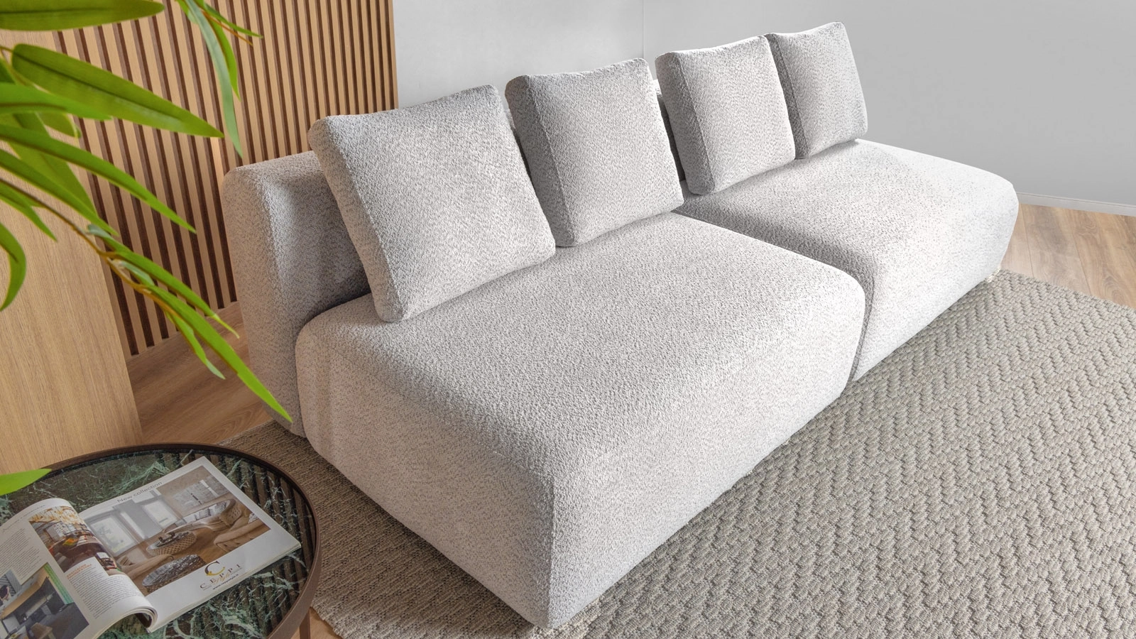 Диван модульный 2-секционный Molto 125+125 Тк. Soul 900 107x252 — купить в Озерце