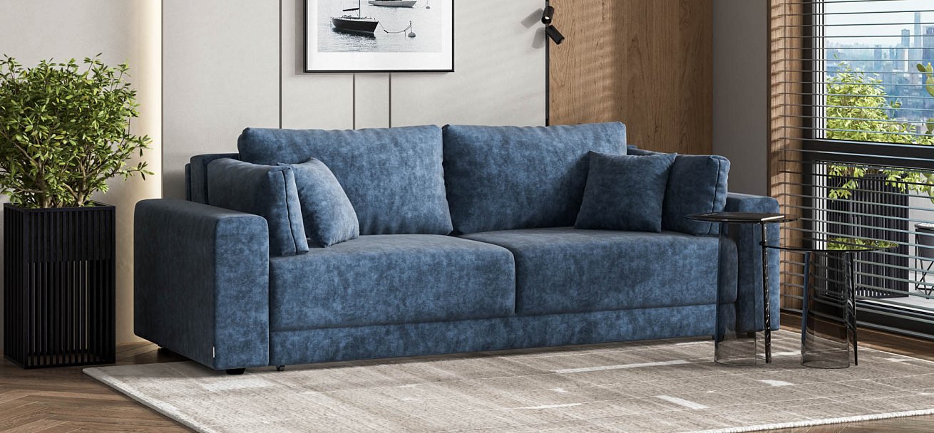 Босс Прайм диван Велюр Роял синий — купить в Озерце