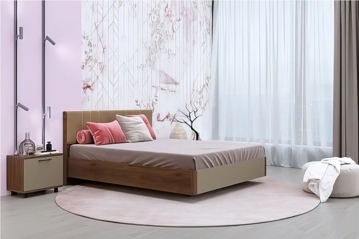 Кровать КР-5014-ГТ-ЛМ 180х200 (Гикори Джексон Темный/Латте Матовый) - купить в Озерце