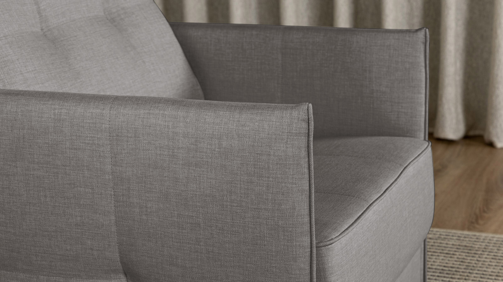 Кресло Amani Pro, Тк. Lidot grey (подлокотник: 5 см) 73.5x89 — купить в Озерце