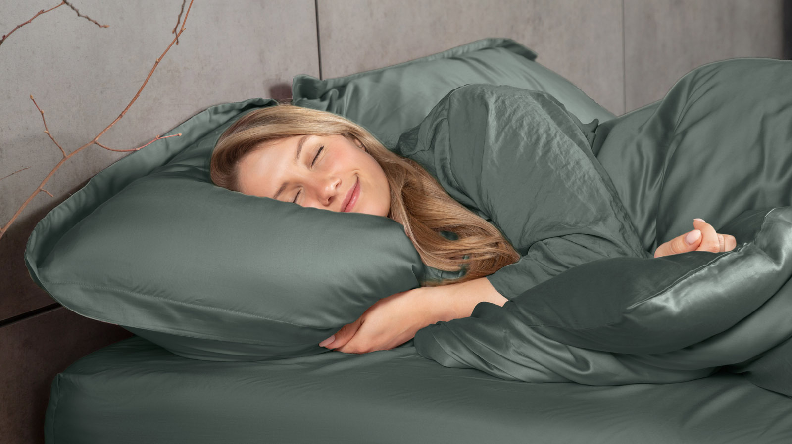 Простынь на резинке Comfort Solid Tencel, цвет Зеленый чай 180x200 в мебель-центре Озерцо