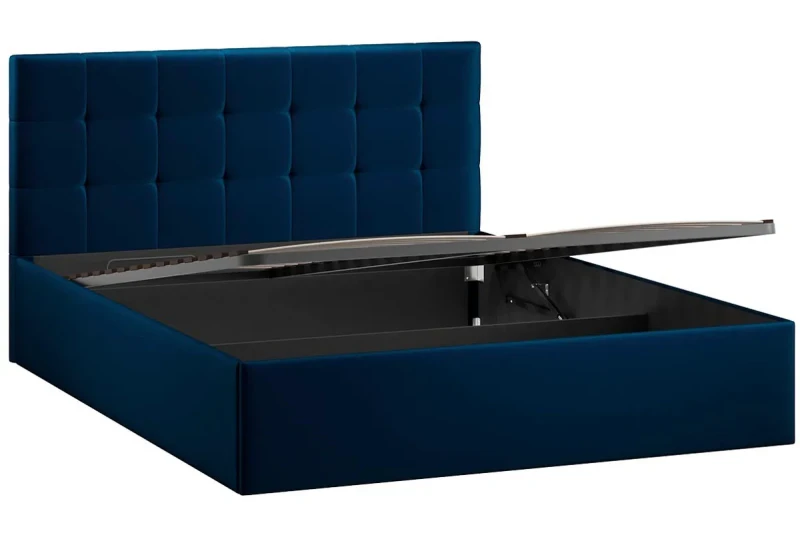 Кровать Джоли с ПМ 160х200 Тип 1 (Велюр/Confetti Blue) - купить в Озерце