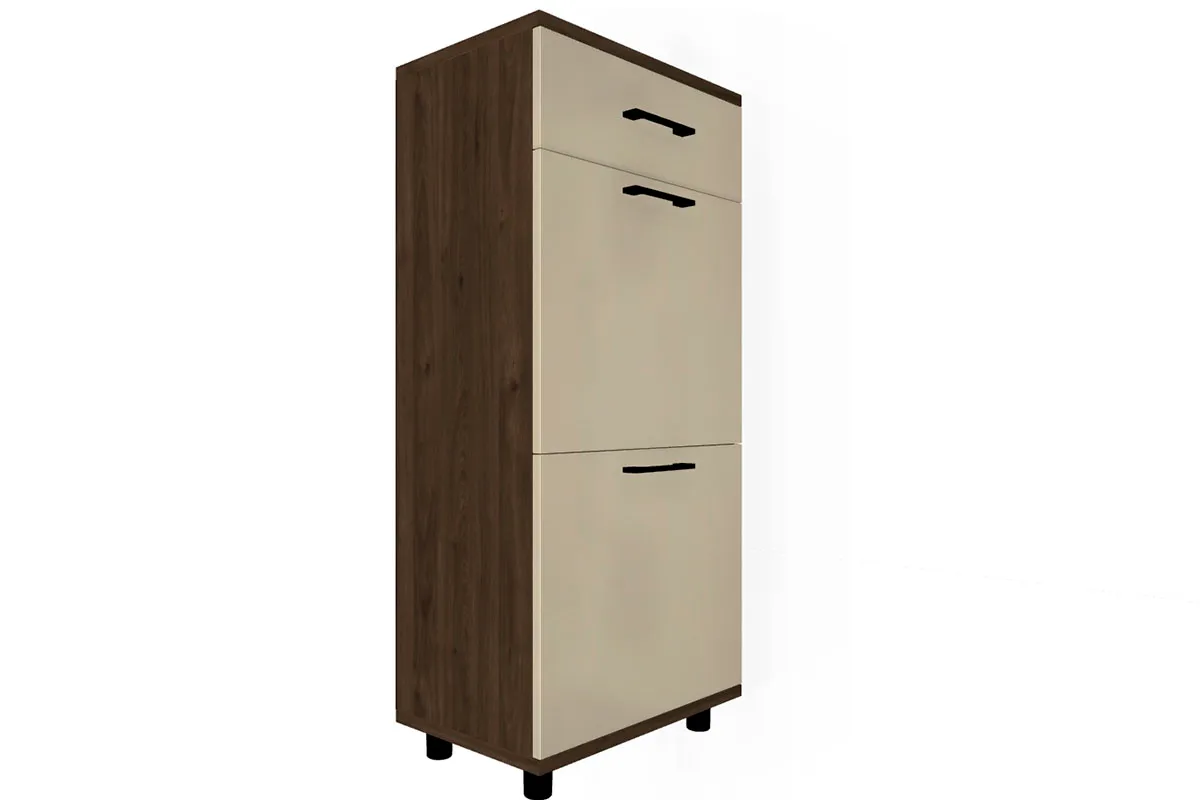 Прихожая Грейс комплект 8 (Гикори Джексон Темный/Кашемир Глянцевый) — Мебель-центр Озерцо