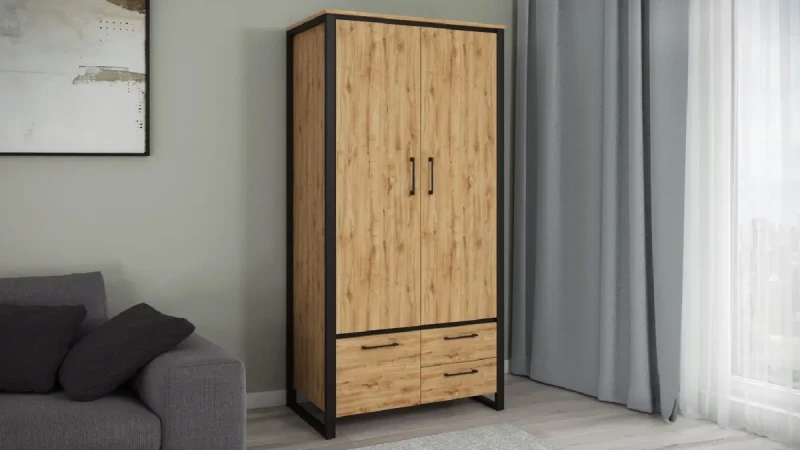 Шкаф трехдверный с ящиками Tora 59x100, цвет Дуб наварра — купить в Озерце