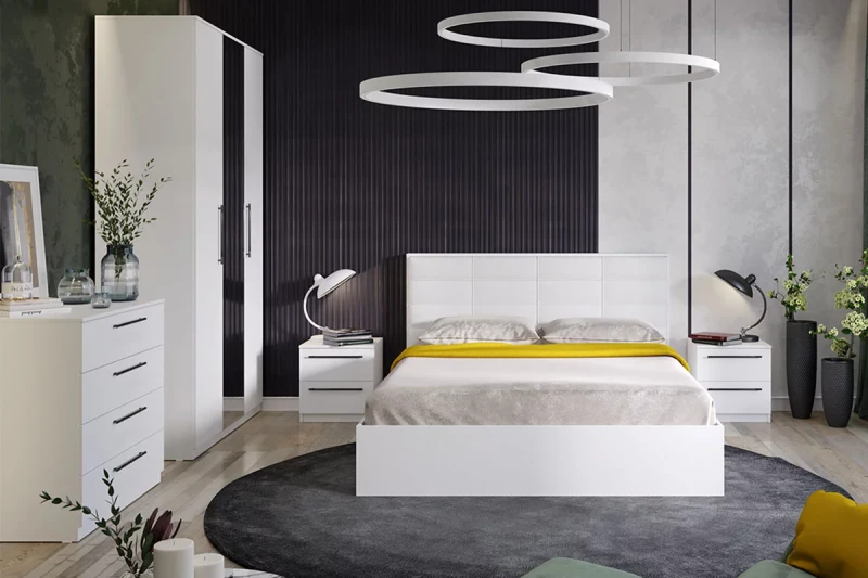 Спальный гарнитур Агата (Белый) - купить в Озерце