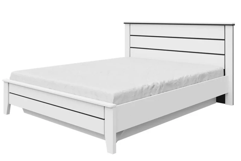Кровать Scandica Wilma 34 с ПМ 160х200 (Белый гладкий/Чёрный гладкий) - купить в Озерце