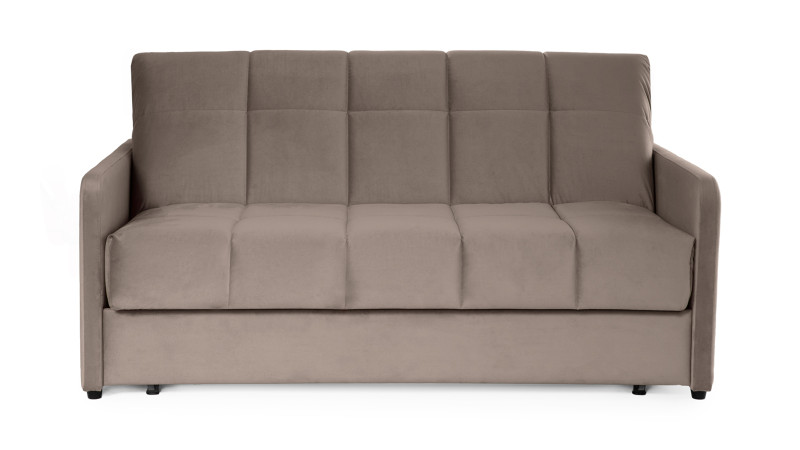 Диван - кровать Domo Pro с узкими подлокотниками, стежка квадрат, ткань Sky Velvet 17 160x216 — в мебель-центре Озерцо