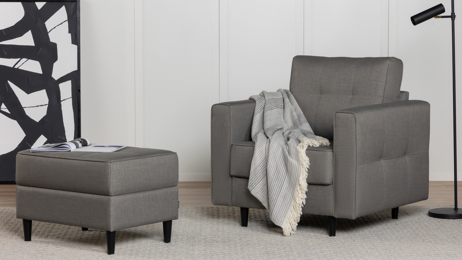 Пуф Amani Pro, Тк. Тк. Lidot grey 53x68 — купить в Озерце