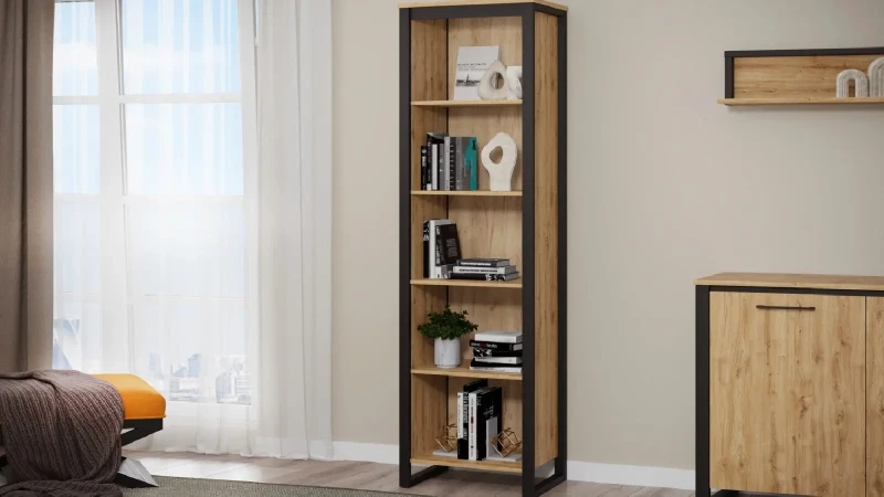 Стеллаж Tora 60x201, цвет Дуб наварра 41x60 — купить в Озерце