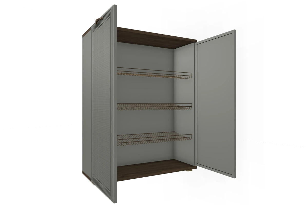 Тумба ТБ-1001-ГТ-СО (Гикори Джексон Темный/Серый Оникс) — Мебель-центр Озерцо