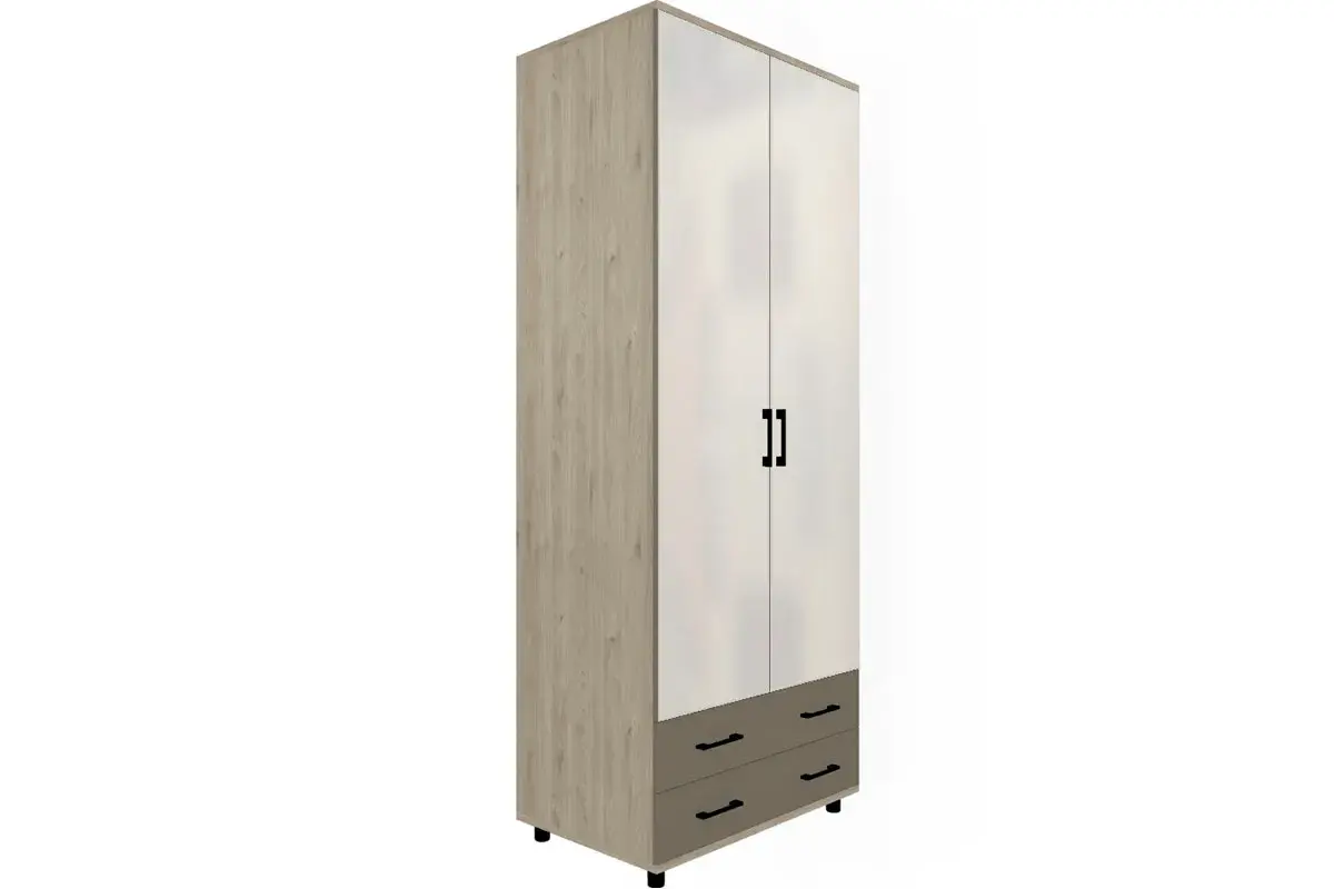 Спальня Грейс комплект 6 (Гикори Джексон Светлый/Латте Матовый) - купить в Озерце