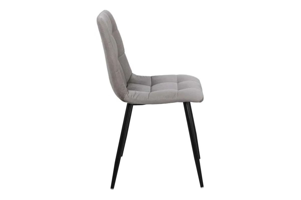 Стул Чили каркас черный матовый, велюр (Maserati 19 серый) СРП-052 - купить в Озерце