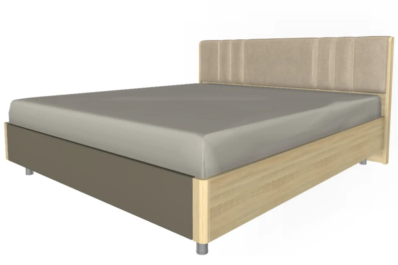Кровать КР-5014-АС-ЛМ 180х200 (Ясень Асахи/Латте Матовый) - купить в Озерце